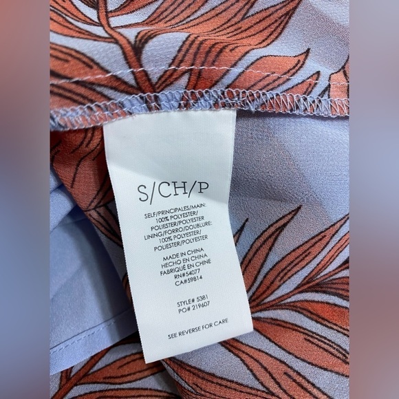 Cabi Isabel Palm Leaf Ruffle Chiffon Dress - Picture 6 of 7